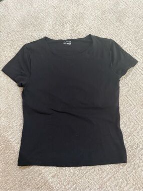 Aerie Black Short-Sleeve Athletic Top
